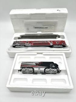 Ensemble de train O Gauge Bachmann Atlanta Falcons avec locomotive, voitures et rails