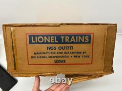 Ensemble de train Vtg Lionel 1955 Outfit 1533WS 5033 Moteur 6026W 6436 3562-25 Piste et Boîte