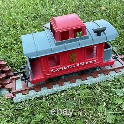 Ensemble de train à moteur PLAYSKOOL Express Vintage 1988 Set 3838 Testé / Fonctionne Rails Trains