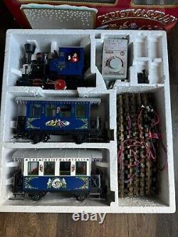 Ensemble de train à vapeur de Noël en échelle G VTG LGB 72545 avec boîte de voies NICE Lehmann