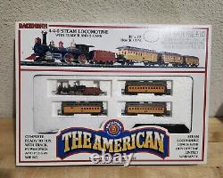 Ensemble de train américain Bachmann N Scale Vintage 4-4-0 complet excellent