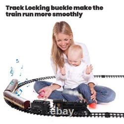 Ensemble de train avec télécommande, circuit de train électrique avec véhicule de chargement, lumière et ainsi de suite.