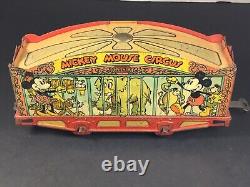 Ensemble de train de cirque original de 1935 Lionel Mickey Mouse Disney avec stoker