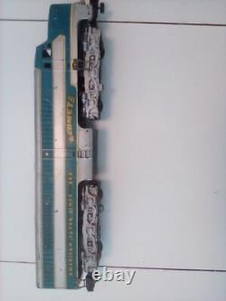 Ensemble de train de passagers American Flyer Comet bande bleue, 31 pièces de voie, 2 aiguillages