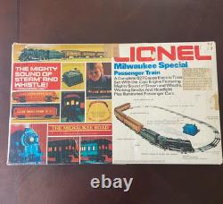 Ensemble de train de passagers Vintage Lionel Milwaukee Special au format O-27 avec boîte d'origine