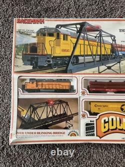 Ensemble de train électrique Bachmann Golden Spike HO, vintage et scellé. Plus de 100 pièces 40-175