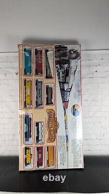 Ensemble de train électrique Bachmann HO Scale Overland Ltd avec système de voie E-Z Track 11 wagons NiB