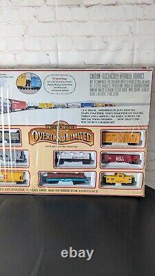 Ensemble de train électrique Bachmann HO Scale Overland Ltd avec système de voie E-Z Track 11 wagons NiB