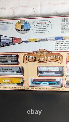 Ensemble de train électrique Bachmann HO Scale Overland Ltd avec système de voie E-Z Track 11 wagons NiB