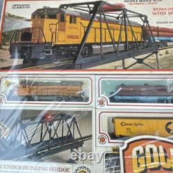 Ensemble de train électrique HO Bachmann Golden Spike, vintage et scellé. Plus de 100 pièces 40-175