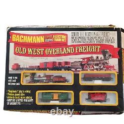 Ensemble de train électrique HO VTG Bachmann Old West Overland Freight 4-4-0 Old Time Box