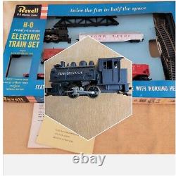 Ensemble de train électrique HO Vintage Revell #T7062 : rails, locomotive, wagons-couchettes, boîte complète
