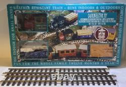 Ensemble de train électrique LGB 92770 3 voitures Lake George & Boulder avec voie supplémentaire boîte ouverte