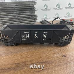 Ensemble de train électrique Lionel, lot locomotive bleue, grue rouge Jersey Central avec rails