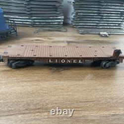 Ensemble de train électrique Lionel, lot locomotive bleue, grue rouge Jersey Central avec rails