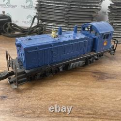 Ensemble de train électrique Lionel, lot locomotive bleue, grue rouge Jersey Central avec rails