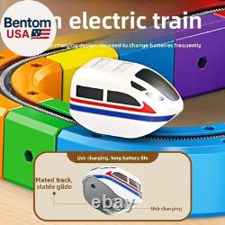 Ensemble de train électrique Track Fusion Klick Rail Monorail avec rails Cube STEM