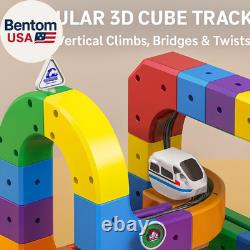 Ensemble de train électrique Track Fusion Klick Rail Monorail avec rails Cube STEM