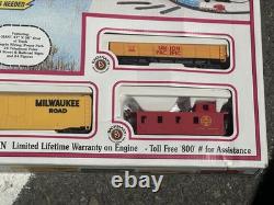 Ensemble de train électrique Vtg Bachmann Silver Comet Santa Fe HO 5 voitures + voie EZ 00602