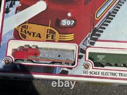 Ensemble de train électrique Vtg Bachmann Silver Comet Santa Fe HO 5 voitures + voie EZ 00602