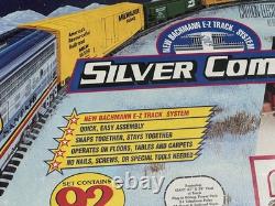 Ensemble de train électrique Vtg Bachmann Silver Comet Santa Fe HO 5 voitures + voie EZ 00602