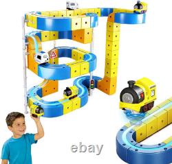 Ensemble de train électrique à piste infinie 3D flexible pour enfants de 4 à 8 ans, avec