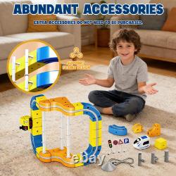 Ensemble de train électrique à piste infinie 3D flexible pour enfants de 4 à 8 ans, avec