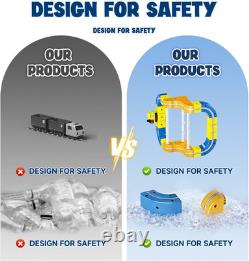 Ensemble de train électrique à piste infinie 3D flexible pour enfants de 4 à 8 ans, avec Ensemble de train électrique à piste infinie 3D flexible pour enfants de 4 à 8 ans, avec