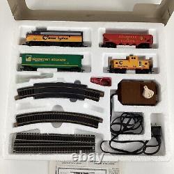 Ensemble de train électrique circulaire vintage Spartan Super Express avec locomotive lumineuse