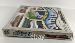 Ensemble de train électrique circulaire vintage Spartan Super Express avec locomotive lumineuse