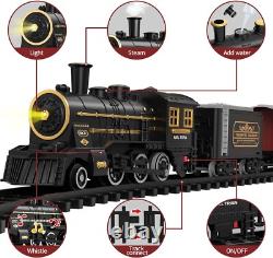Ensemble de train électrique pour enfants, locomotive à vapeur, circuit de jeu, jouet pour les 3-12 ans