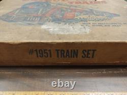 Ensemble de train électrique vintage antique unique lignes #1951 pistes de collection utilisées