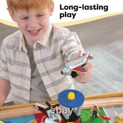 Ensemble de train en bois Kidkraft Waterfall Mountain avec table et 120 pièces, 3 rangements