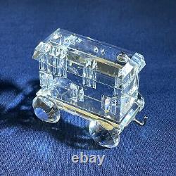 Ensemble de train en cristal Swarovski 5 pièces avec rails miroirs 1993 Vintage, RARE