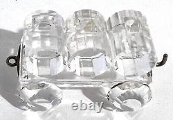 Ensemble de train en cristal Swarovski avec piste en bois 6 pièces