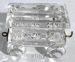 Ensemble de train en cristal Swarovski avec piste en bois 6 pièces