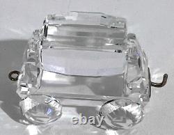 Ensemble de train en cristal Swarovski avec piste en bois 6 pièces