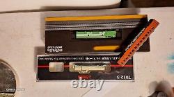 Ensemble de train en échelle Z 3 locomotives fonctionnelles 4 wagons 24 pièces de voie + virage inclus