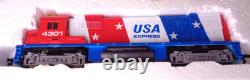 Ensemble de train express TYCO USA 4301 locomotive, transporteur automobile, pont, bloc d'alimentation +