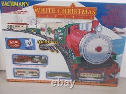 Ensemble de train express de Noël Bachmann White - Locomotive et 3 wagons - Rails et contrôleur à l'échelle N