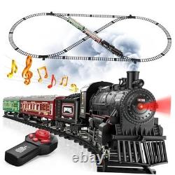 Ensemble de train, jouets de train télécommandés avec piste de luxe et haut de gamme lumineuse