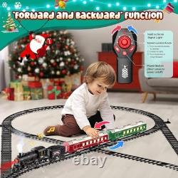 Ensemble de train, jouets de train télécommandés avec piste de luxe et haut de gamme lumineuse