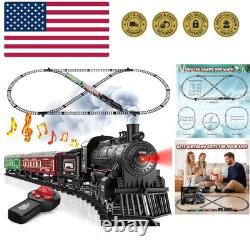 Ensemble de train, jouets de train télécommandés avec voie de luxe et passager lumineux