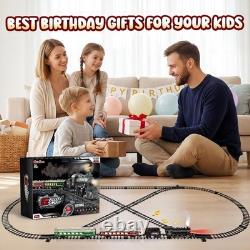 Ensemble de train, jouets de train télécommandés avec voie de luxe et passager lumineux