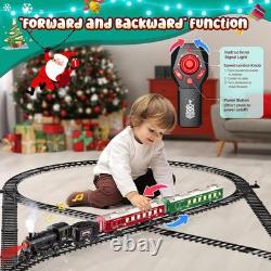 Ensemble de train, jouets de train télécommandés avec voie de luxe et passager lumineux Ensemble de train, jouets de train télécommandés avec voie de luxe et passager lumineux