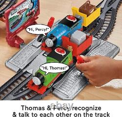 Ensemble de train motorisé Thomas et Percy avec rails et wagons de marchandises, cadeau idéal