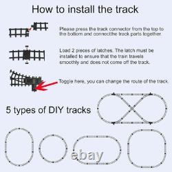 Ensemble de train pour enfants - Train électrique à télécommande sur voie autour du sapin de Noël