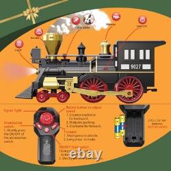 Ensemble de train pour enfants avec télécommande noire rechargeable, train de luxe sur rails. Ensemble de train pour enfants avec télécommande noire rechargeable, train de luxe sur rails.