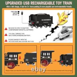 Ensemble de train pour enfants avec télécommande noire rechargeable, train de luxe sur rails.