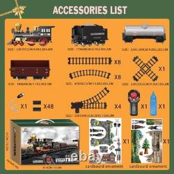 Ensemble de train pour enfants avec télécommande noire rechargeable, train de luxe sur rails.